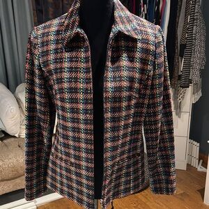Sag Harbor Colorful Plaid Women's Blazer
